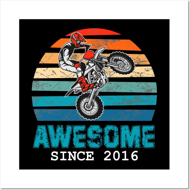 Awesome Since 2016 3rd Years Old dirt bike Wall Art by hadlamcom